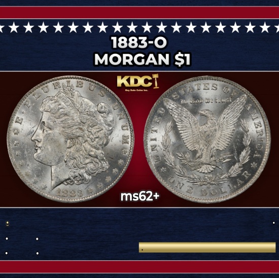 1883-o Morgan Dollar $1 Grades ms62+