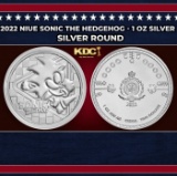 2022 Niue Sonic the Hedgehog - 1 oz Silver Round Round