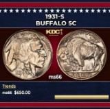 1931-s Buffalo Nickel 5c Grades ms66