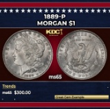 1889-p Morgan Dollar $1 Grades ms65