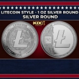 Litecoin Style - 1 oz Silver Round Round