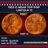 1933-d Lincoln Cent Near Top Pop 1c ms67 rd SEGS