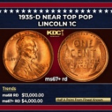 1935-d Lincoln Cent Near Top Pop 1c ms67+ rd SEGS