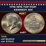 1776-1976 Kennedy Half Dollar TOP POP! 50c ms67+ SEGS