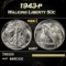 1943-p Walking Liberty Half Dollar 50c ms67 SEGS