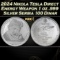 2024 Nikola Tesla Direct Energy Weapon 1 oz .999 Silver Serbia 100 Dinar Round