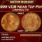 1909 VDB Lincoln Cent Near Top Pop 1c ms67+ rd SEGS