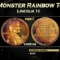 PCGS 1964 Proof Lincoln Cent Monster Rainbow Toned 1c pr68 rb PCGS
