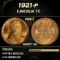1921-p Lincoln Cent 1c Grades ms65+ rd