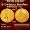 1910-p Gold Indian Quarter Eagle Near Top Pop! $2 1/2 ms66 USCG