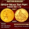 1910-p Gold Indian Quarter Eagle Near Top Pop! $2 1/2 ms65+ SEGS