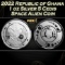 2022 Republic of Ghana 1 oz Silver 5 Cedis Space Alien Coin Round