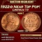 1922-d Lincoln Cent Near Top Pop! 1c ms65+ rd SEGS