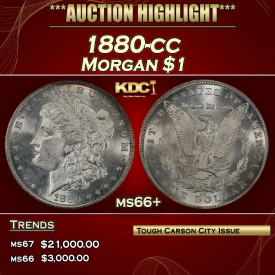 1880-cc Morgan Dollar $1 ms66+ SEGS