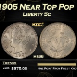 1905 Liberty Nickel Near Top Pop 5c ms66 SEGS