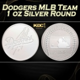 Dodgers MLB Team - 1 oz Silver Round Round