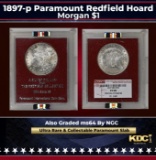 1897-p Morgan Dollar Paramount Redfield Hoard $1 ms65 Paramount