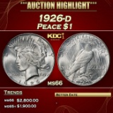 1926-d Peace Dollar $1 ms66 SEGS