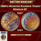 PCGS 1885-o Morgan Dollar Monster Rainbow Toned! $1 ms64 PCGS