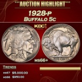1928-p Buffalo Nickel 5c ms66+ SEGS