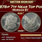 1878-p 7tf Morgan Dollar Near Top Pop $1 ms66+ SEGS