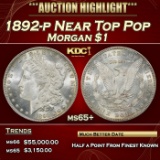 1892-p Morgan Dollar Near Top Pop $1 ms65+ SEGS