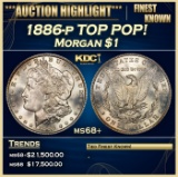 1886-p Morgan Dollar TOP POP! $1 ms68+ SEGS