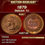 1879 Indian Cent 1c ms67 rb SEGS