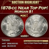 1878-cc Morgan Dollar Near Top Pop! $1 ms66+ SEGS