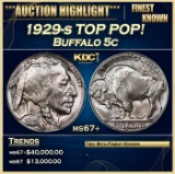 1929-s Buffalo Nickel TOP POP! 5c ms67+ SEGS