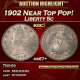 1902 Liberty Nickel Near Top Pop! 5c ms67+ SEGS