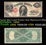 1917 $1 Large Size Legal Tender Note Grades vf+ Signatures Elliott/Burke