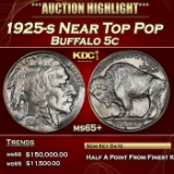 1925-s Buffalo Nickel Near Top Pop 5c ms65+ SEGS