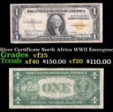 1935A $1 Silver Certificate North Africa WWII Emergency Currency Grades vf+