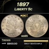 1897 Liberty Nickel 5c Grades ms65