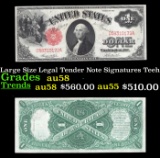 1917 $1 Large Size Legal Tender Note Grades Choice AU/BU Slider Signatures Teehee/Burke
