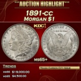 1891-cc Morgan Dollar $1 ms65+ SEGS