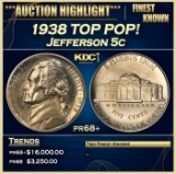 1938 Proof Jefferson Nickel TOP POP! 5c pr68+ SEGS