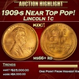 1909-s Lincoln Cent Near Top Pop! 1c ms66+ rd SEGS
