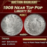 1908 Liberty Nickel Near Top Pop 5c ms66+ SEGS
