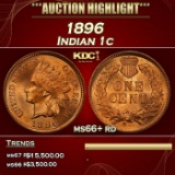 1896 Indian Cent 1c ms66+ rd SEGS