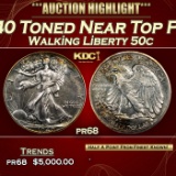 1940 Proof Walking Liberty Half Dollar Toned Near Top Pop! 50c pr68 SEGS