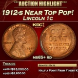 1912-s Lincoln Cent Near Top Pop! 1c ms65+ rd SEGS