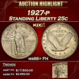 1927-p Standing Liberty Quarter 25c ms66+ FH SEGS