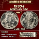 1930-s Mercury Dime 10c ms67+ FSB SEGS