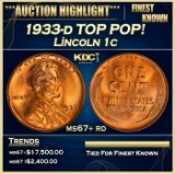 1933-d Lincoln Cent TOP POP! 1c ms67+ rd SEGS