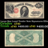 1917 $1 Large Size Legal Tender Note Grades xf Signatures Elliott/Burke