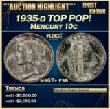 1935-d Mercury Dime TOP POP! 10c ms67+ fsb SEGS