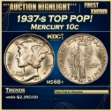 1937-s Mercury Dime TOP POP! 10c ms68+ SEGS