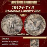 1917-p Ty II Standing Liberty Quarter 25c ms65+ fh SEGS